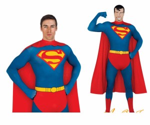 メンズ　88R0520　スーパーマン セカンドスキンスーツ大人用　コミック　(Superman)仮装　パーティ　コミックのスーパーマンを完全再現！