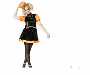 レディ　ハロウィン　パンプキンマーチドレス　かぼちゃ　パンプキン　カボチャ　仮装　コスプレ　衣装　コスチューム　イベント　かわい
