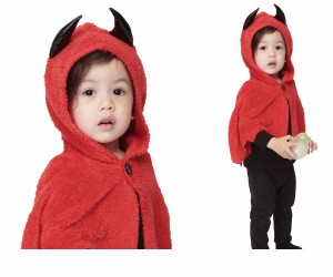 ベイビー　もこもこデビルケープデビル　着ぐるみ　あかちゃん　Baby　ハロウィン　コスプレ　コスチューム　衣装　仮装　かわいい