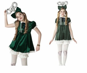 レディース　オリヴィアグリーン人形　ドール　ドレス　ANTIQUE DOLLS　ハロウィン　コスプレ　コスチューム　衣装　仮装　集団仮装　か