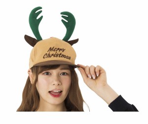 グッズ　トナカイキャップトナカイ　アイテム　小物　サンタ　パーティ　クリスマス　コスプレ　コスチューム　衣装　仮装　かわいい