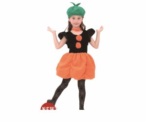 キッズ　パンプキンドール100　パンプキン　カボチャ　子供　ハロウィン　コスプレ　コスチューム　衣装　仮装　集団仮装　集団コスプレ