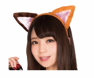 グッズ　猫耳カチューシャ立ち耳ミケネコ　みけネコ　カチューシャ　キャット　猫　ネコ　アイテム　小物　ウィッチ　子供　キッズ　コス