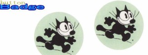 【送料無料】フェリックス【Felix the Cat】人気の缶バッジを大量投入！服やバック・カバンなどをリメイクしちゃいましょう♪なつかしい