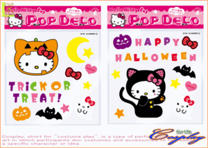 【グッズ】ハロー キティ ポップ デコ【ハロー キティ -】【Kity】【パーティ】【ハロウィン】ガラス専用デコレーション♪☆AOIコレクシ