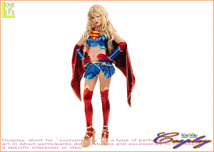 【レディ】【888R0322】アニメ スーパーガール 【Supergirl】【仮装】【パーティ】アメコミ風☆スーパーガールのコス♪☆当店のコスプレ