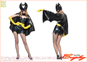 【1 】バットガール(バットマン)【Batman】【仮装】【パーティ】立体感のあるマスクにコウモリをイメージさせるマント♪☆当店のコスプレ