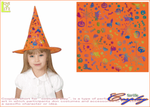 【グッズ】【80R2947】チャイルド オレンジ レインボー ハット【キッズ】【魔女】【帽子】【仮装】【ハロウィン】カラフルで可愛い!お子