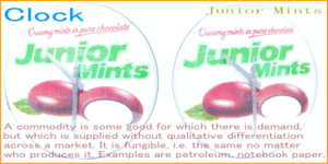 壁掛け時計【CLOCK】junior Mints♪E〜作りの時計が登場！アメリカのお菓子がモチーフでデザインもGOOD！重量感がある作りでかっこいいで