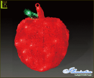 【LED】【ACR-F(A)R-AP】【大型商品】LEDクリスタルアップル【アップル】【リンゴ】【林檎】【フルーツ】【果物】【果実】【モチーフ】【