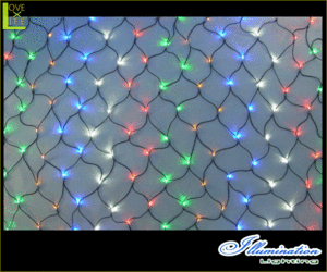 【LED】【ネット】【NET1(C)40RGB】【RGB】LED ネットライト【レインボー】【180球】【クリアコード】【面】【LED】【ネット】【均等】常