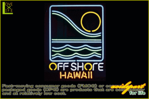 【アメリカン雑貨】ネオン サイン【OFF SHORE HAWAII】【アメリカ雑貨】【ネオンライト】【電飾】【BAR】【インテリア】【アメリカ】【US