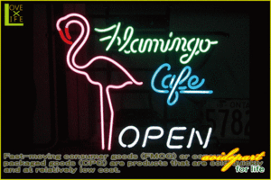 【アメリカン雑貨】ネオン サイン【FLAMINGO CAFE】【アメリカ雑貨】【ネオンライト】【電飾】【BAR】【インテリア】【アメリカ】【USA】