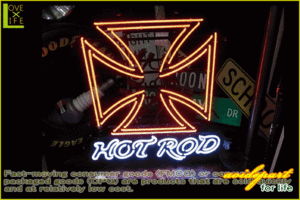 【アメリカン雑貨】ネオン サイン【HOTROD】【アメリカ雑貨】【ネオンライト】【電飾】【BAR】【インテリア】【アメリカ】【USA】【かわ