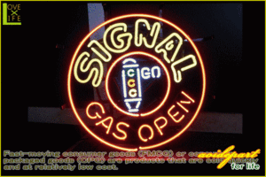 【アメリカン雑貨】ネオン サイン【SIGNAL GAS OPEN】【アメリカ雑貨】【ネオンライト】【電飾】【BAR】【インテリア】【アメリカ】【USA