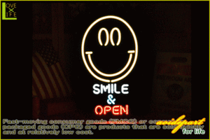 【アメリカン雑貨】ネオン サイン【SMILE・OPEN】【アメリカ雑貨】【ネオン】【電飾】【BAR】【インテリア】【アメリカ】【USA】【かわい