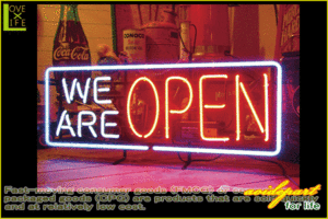 【ネオン】WE ARE OPEN【オープン】【OPEN】【カフェ】【BAR】【バー】【レストラン】【飲食店】【ショップ】【ネオンライト】【電飾】【