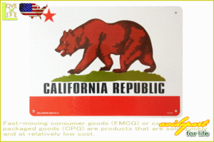 【アメリカン雑貨】プラスチック サインボード【カリフォルニアリパブリック】【雑貨】【アメリカ雑貨】【看板】【ボード】【BAR】【イン