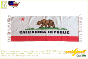 【アメリカン雑貨】【CALIFORNIA REPUBLIC SERIES】カリフォルニア キッチンマット【州旗】【CAマット】【フロアマット】【マット】【敷