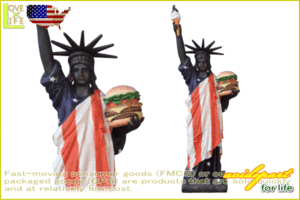 【アメリカン雑貨】【BIG SALES PROMOTION DOLL】自由の女神とハンバーガー S【STATUE OF LIBERTY WITH HAMBUGER】【大きい】【人形】【