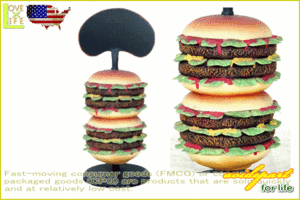 【アメリカン雑貨】【BIG SALES PROMOTION DOLL】ハンバーガー【HAMBURGER】【置物】【オブジェ】【大型商品】【人形】【アメリカ雑貨】