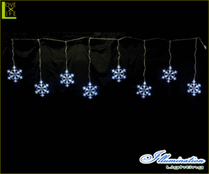 【イルミネーション】LED スノーフレークつらら【ホワイト】【結晶】【雪】【スノー】【2Ｄ】【装飾】【飾り】【アート】【輝き】【電飾
