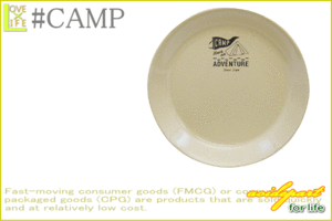 【日本製】【キッチン雑貨】プレート【CAMP】【CREAM】【キャンプ用品】【お皿】【アウトドア】【USプリント】【アメリカ】【食器】【キ