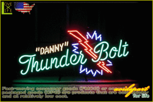 【アメリカン雑貨】ネオン サイン【DANNY THUNDERBOLT】【アメリカ雑貨】【ネオンライト】【電飾】【BAR】【インテリア】【アメリカ】【U