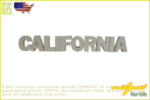 【アメリカン雑貨】アメリカンサイン【CALIFORNIA】【カリフォルニア】【ホワイト】【看板】【立体】【サイン】【店舗】【雑貨】【インテ