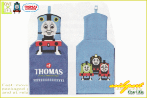 【機関車トーマス】マスコット付きドレスタオル【トーマスフェイス】【THOMAS】【タオル】【キッズ】【アニメ】【グッズ】【汽車】【機関