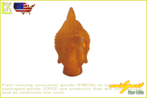 【アメリカン雑貨】【FIBERGLASS LAMP】仏陀【頭】【4】【オレンジ】【BUDDHA HEAD】【ファイバーグラスランプ】【ランプ】【雑貨】【ア