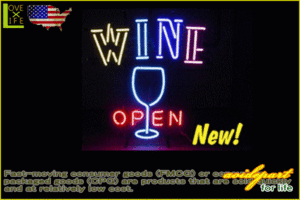 【アメリカン雑貨】ネオン サイン【WINE OPEN】【アメリカ雑貨】【ネオンライト】【電飾】【BAR】【インテリア】【アメリカ】【USA】【か