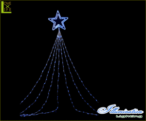 【イルミネーション】ドレープライトトップスター【ブルー】【LED】【210球】【冬】【簡単】【工事】【均等】【電飾】【装飾】【クリスマ