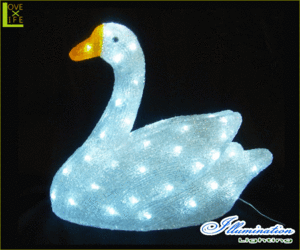 【イルミネーション】スワン【白鳥】【アヒル】【アニマル】【動物】【立体】【3Ｄ】【アート】【LED】【輝き】【電飾】【モチーフ】【ク