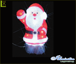 【イルミネーション】サンタクロース【A】【サンタ】【クリスタル】【立体】【サンタさん】【グロー】【LED】【クリスマス】【電飾】【モ