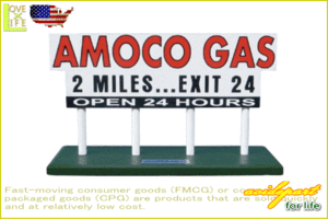 【アメリカン雑貨】セールスマンズサンプル【AMOCO GAS】【プレート】【アメリカ雑貨】【看板】【ボード】【販売促進ミニチュア看板】【B