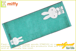 【miffy】【ミッフィー】フェイスタオル【スタンダードミッフィー】【ウサギ】【ビビットカラー】【ミッフィーちゃん】【ナインチェ・プ