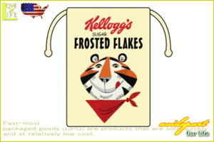 【アメリカン雑貨】コットン巾着【Kellogg】【ケロッグ】【袋】【入れ物】【小物入れ】【巾着】【生活雑貨】【ランチBOX】【子供】【キャ