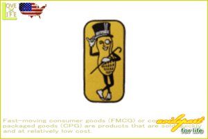 【アメリカン雑貨】【WAPPEN】ワッペン【スクエア】【Mr.Peanut】【ミスターピーナッツ】【わっぺん】【アイロンパッチ】【アメキャラ】