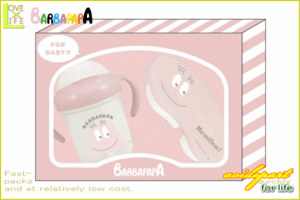 【バーバパパ】【BARBAPAPA】ベビーギフトセット【ピンク】【スプーン】【離乳食】【食器】【マグ】【水筒】【ボトル】【贈り物】【御返