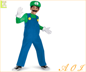 【キッズ】ルイージ【Luigi】【スーパーマリオ】【ゲーム】【任天堂】【子供】【キャラクター】【仮装】【衣装】【コスプレ】【コスチュ