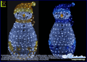 【イルミネーション】【大型商品】LED クリスタルグロー ファンシー スノーマン【雪だるま】【雪だるま】【3D】【クリスマス】【ILLUMINA