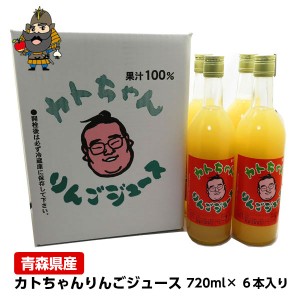 カトちゃんりんごジュース 720ml×6本セット ストレート 100% お中元 御中元 ギフト 夏 ギフト ジュース 飲料