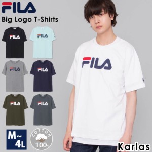 FILA フィラ Tシャツ メンズ 半袖 スポーツ ブランド カットソー おしゃれ トップス カジュアル クルーネック 人気 ロゴ  outfit ポイン