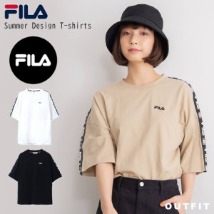 【商品レビューを書いて10%ポイント】【WEB限定】FILA デザインロゴTシャツ メンズ レディース 綿100% 半袖 ロゴ 無地 別注 スポーツウェ