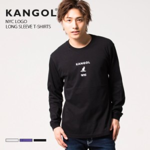 KANGOL カンゴール LOGO プリント ロングスリーブTシャツ レディース メンズ ホワイト ビッグシルエット　かっこいい おしゃれ 人気 ブラ