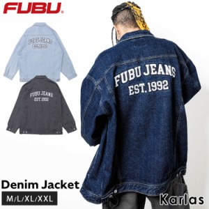 FUBU フブ ジャケット デニム メンズ レディース 長袖 ブルゾン ジャンパー Gジャン アウター ストリート系