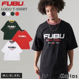 FUBU フブ Tシャツ トップス 半袖 メンズ ブランド ロゴ クルーネック コットン 綿100 オーバーサイズ ネックライン ティーシャツ アメカ
