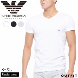 EMPORIO ARMANI エンポリオ アルマーニ シャツ メンズ Vネック アンダーシャツ イーグル ブランドロゴ 肌着 インナー インナーウェア ボ