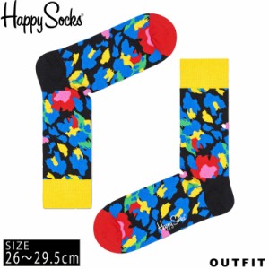 HappySocks ハッピーソックス メンズ 靴下 クルー丈 クルーソックス 総柄 派手 カラフル ソックス ユニセックス 男性 紳士 綿混 かわいい